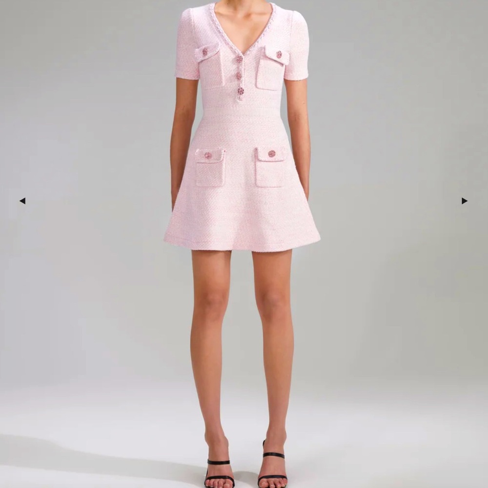 Self Portrait cotton pink mini dress! 🥰size UK6/US4